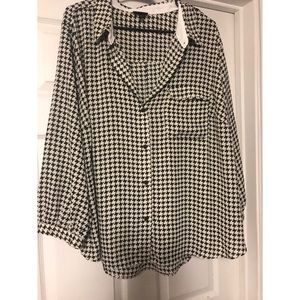 3XL Houndstooth Blouse